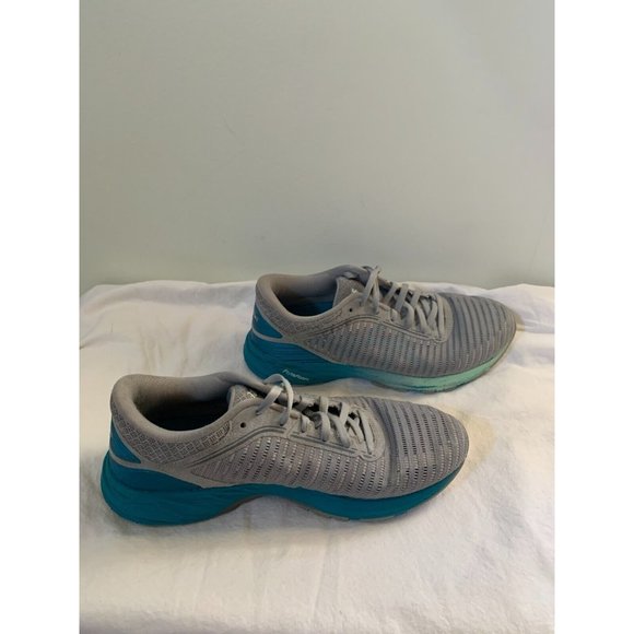 Asics Women's Dynaflyte 2 Womens Size 7.5 Running Shoe Gray Teal FlyteFoam - Picture 7 of 13